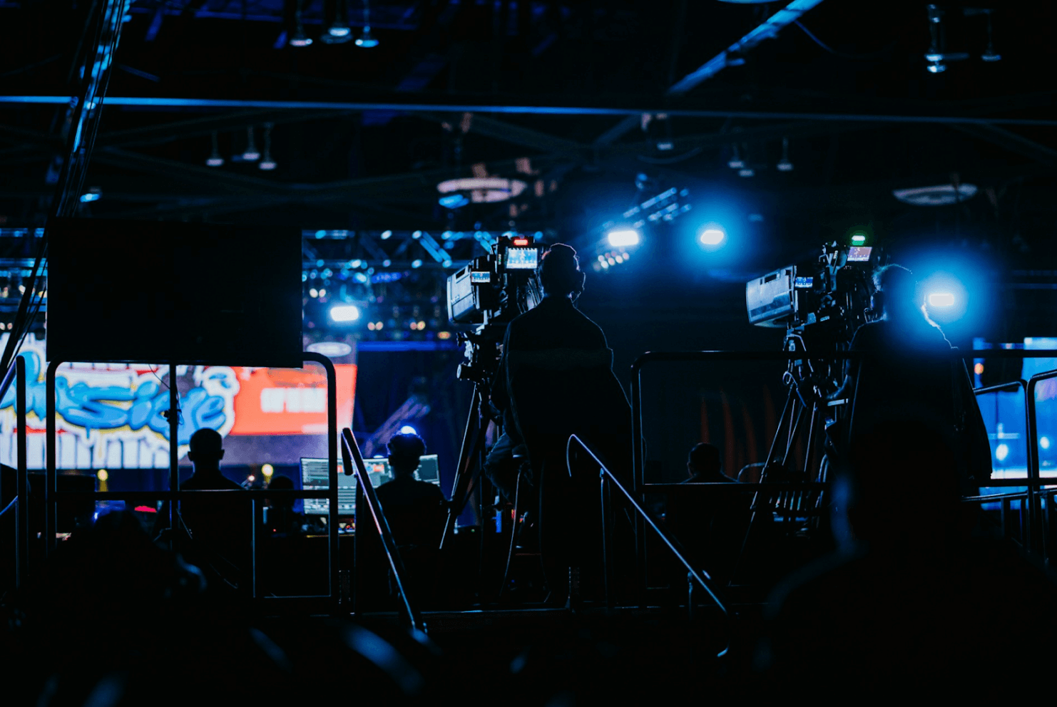 University camera crew running a campus event with Rundown Studio