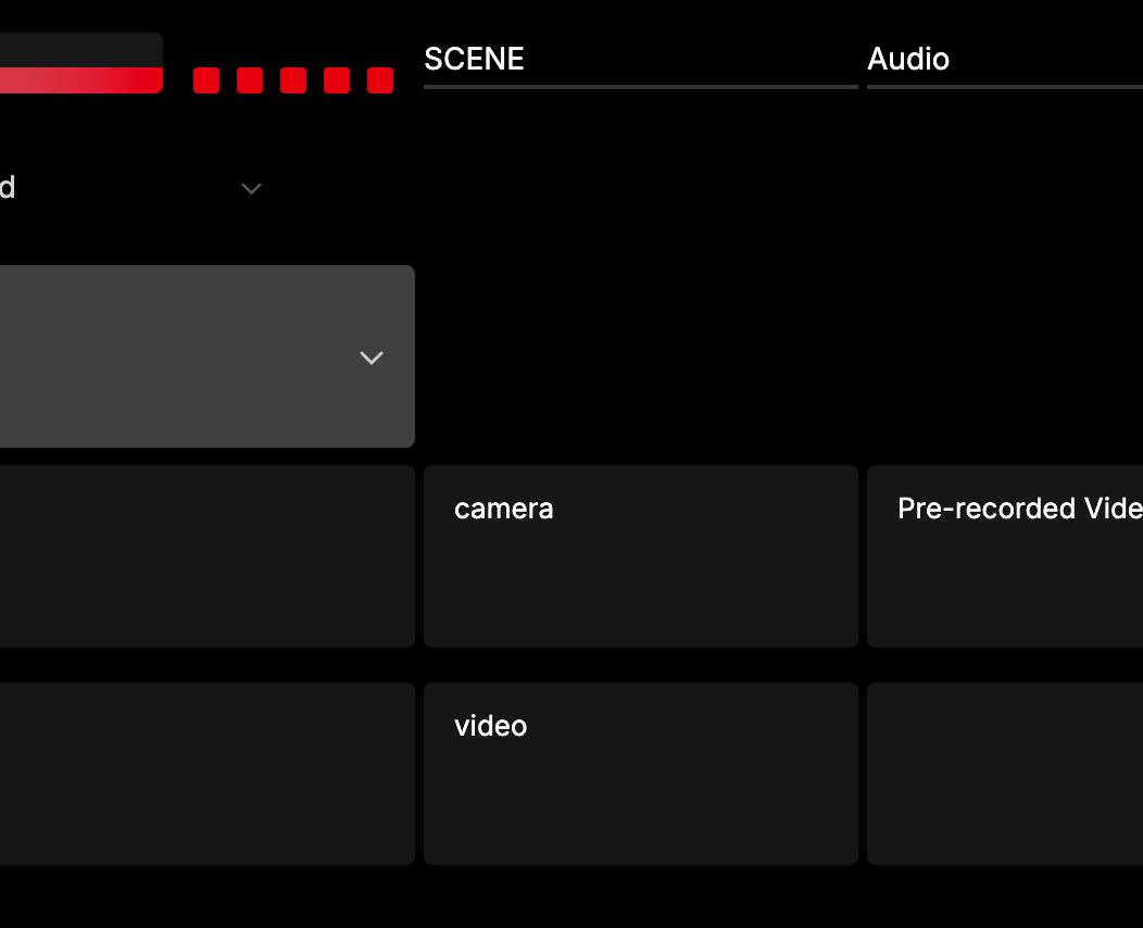 A rundown with a SCENE column